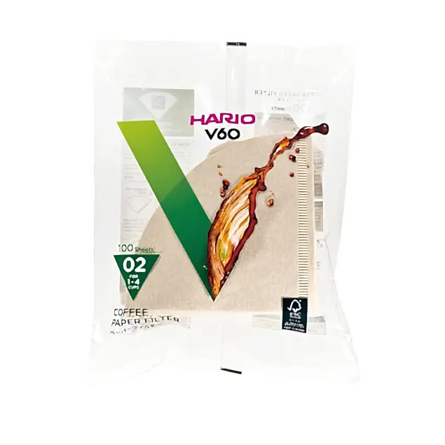 Hario V60 02 Dripper Filtresi Natürel (100 adet) VCF-02-100M
